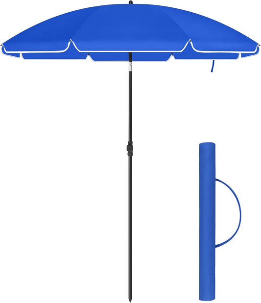 Beach/Garden Parasol 160 cm, Blue