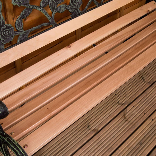 Garden Bench, Rose Style Design 3 Seater