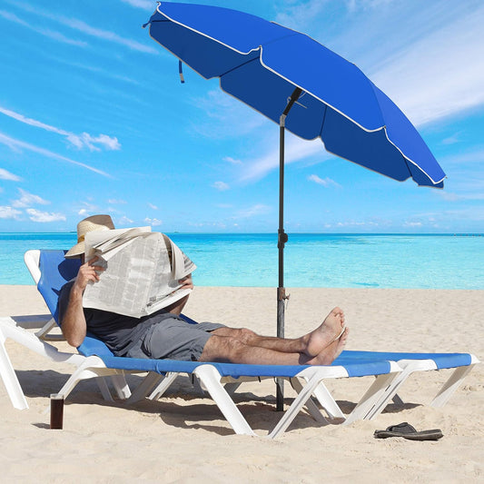 Beach/Garden Parasol 160 cm, Blue